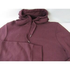 21 Men Burgundy Red Solid High Neck Sweatshirt Size S